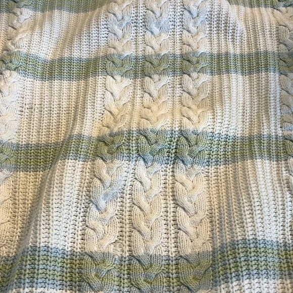 CLAYBROOKE 3D print vintage 90s cable knit cotton knit sweater, size XL - Picture 2 of 6